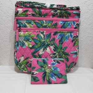 Vera Bradley Triple Zip Hipster AND Wallet Tropical Paradise MSRP $112 NWT